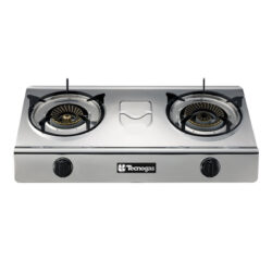 Tecnogas 2 Gas Burner/Full Stainless/Cast Iron Pan GS200BCSS